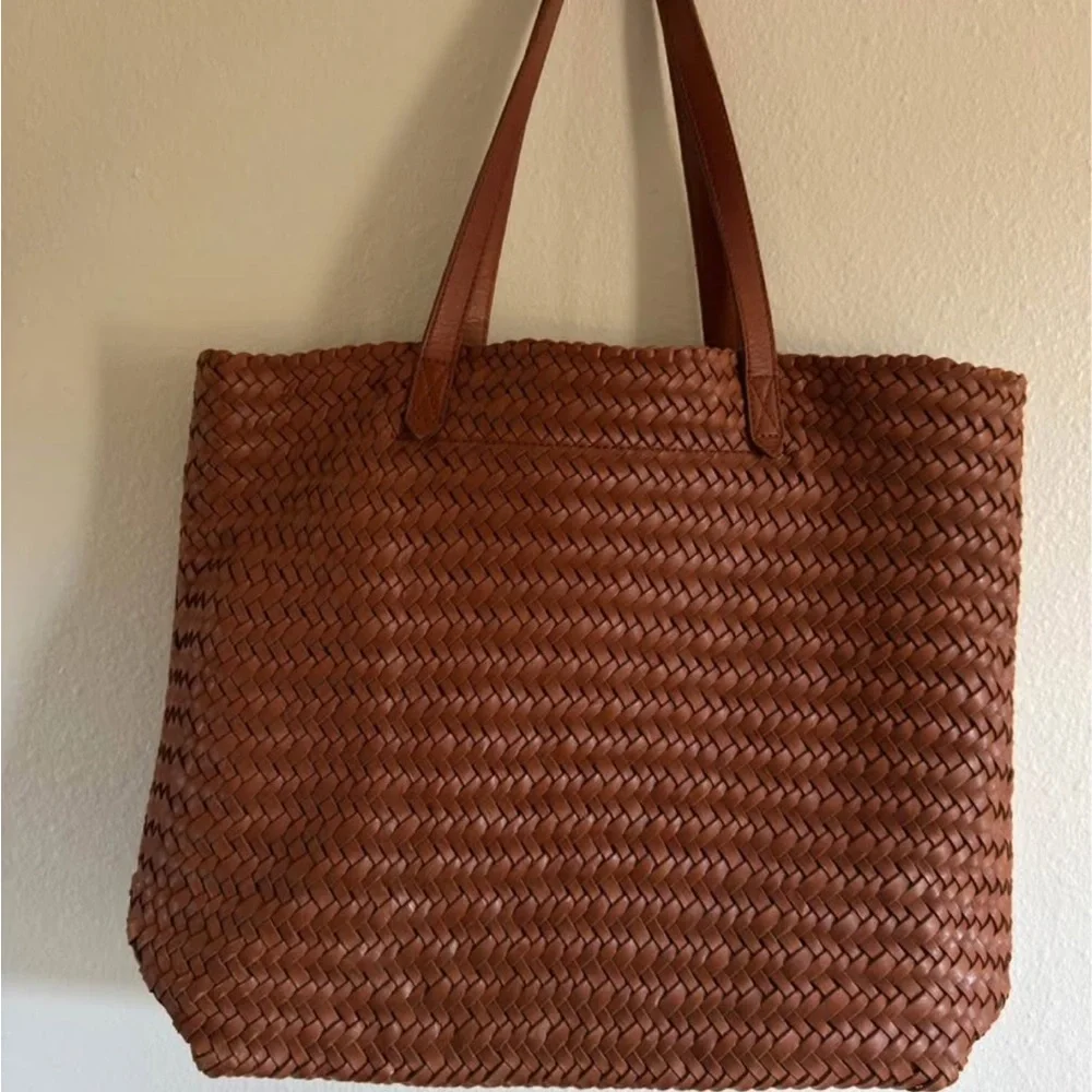 Madewell Woven Leather Transport Tote - Picture 7 of 10